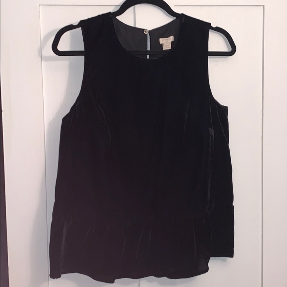 Velvet Top with Bottom Ruffle